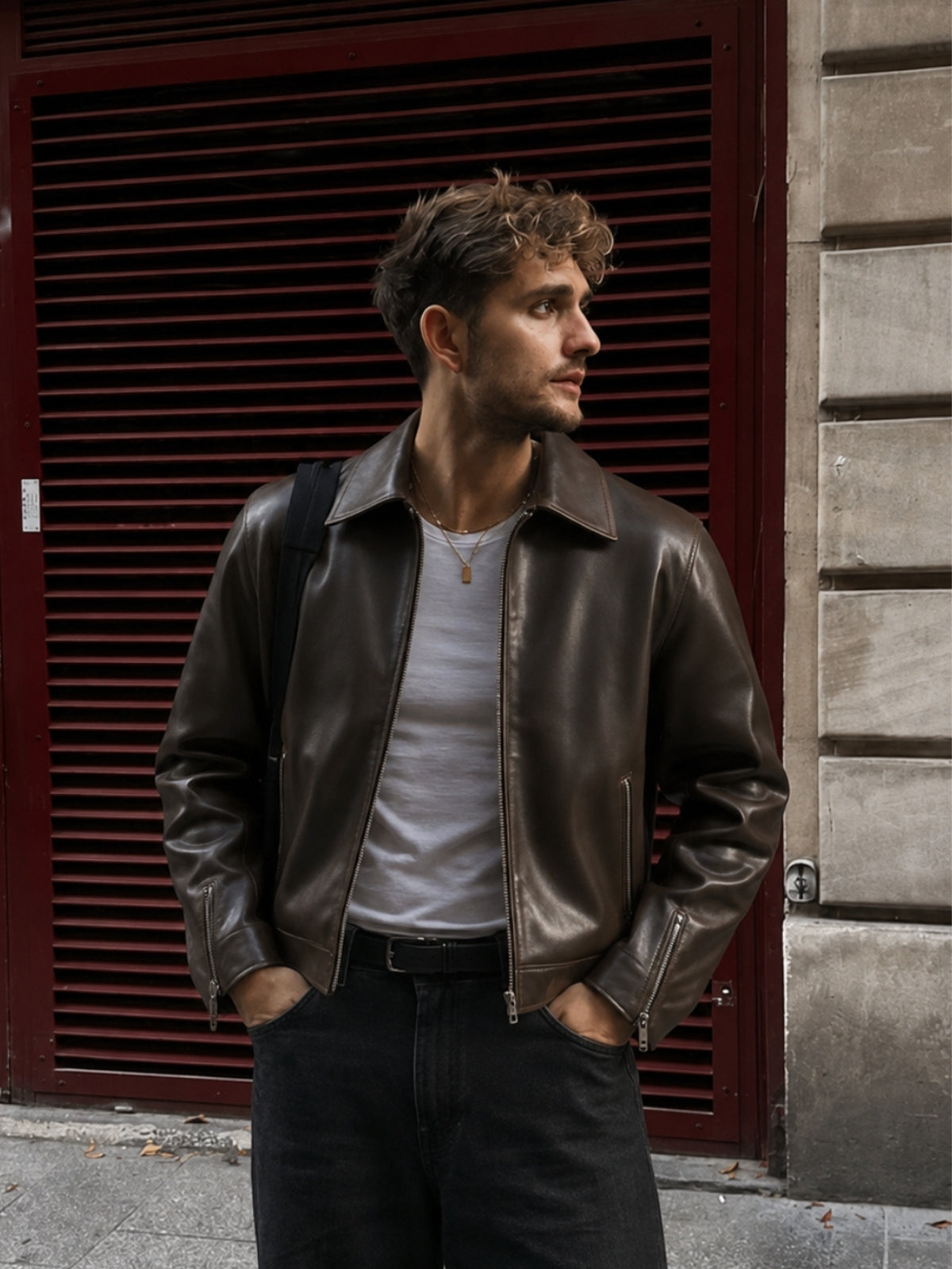 Brown Unisex Leather Jacket