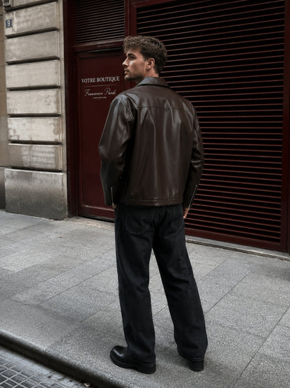 Brown Unisex Leather Jacket