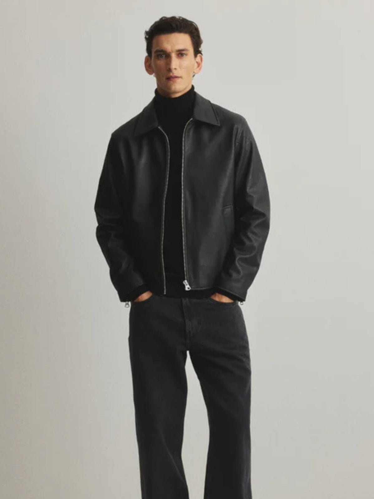 Black Unisex Leather Jacket