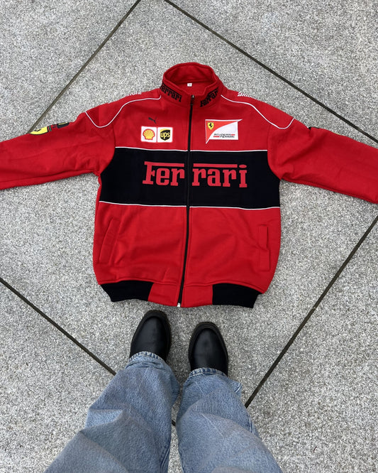 F1 Ferrari Red Unisex Racing Jacket