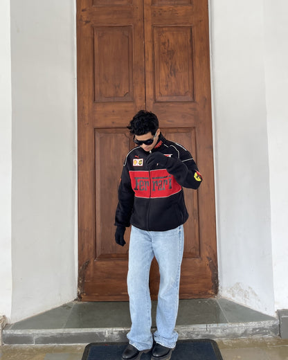 F1 Black Ferrari Unisex Racing Jacket