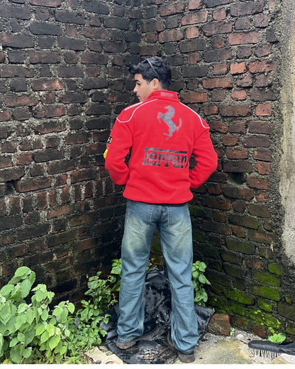 F1 Ferrari Red Unisex Racing Jacket