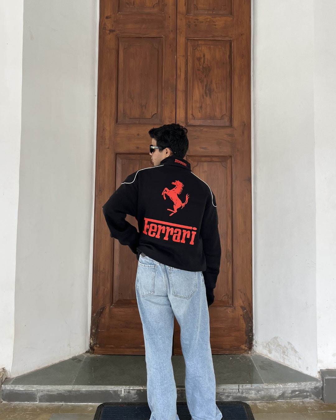 F1 Black Ferrari Unisex Racing Jacket