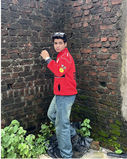 F1 Ferrari Red Unisex Racing Jacket