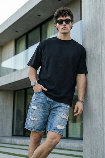 Dark Black Oversized Unisex T-Shirt