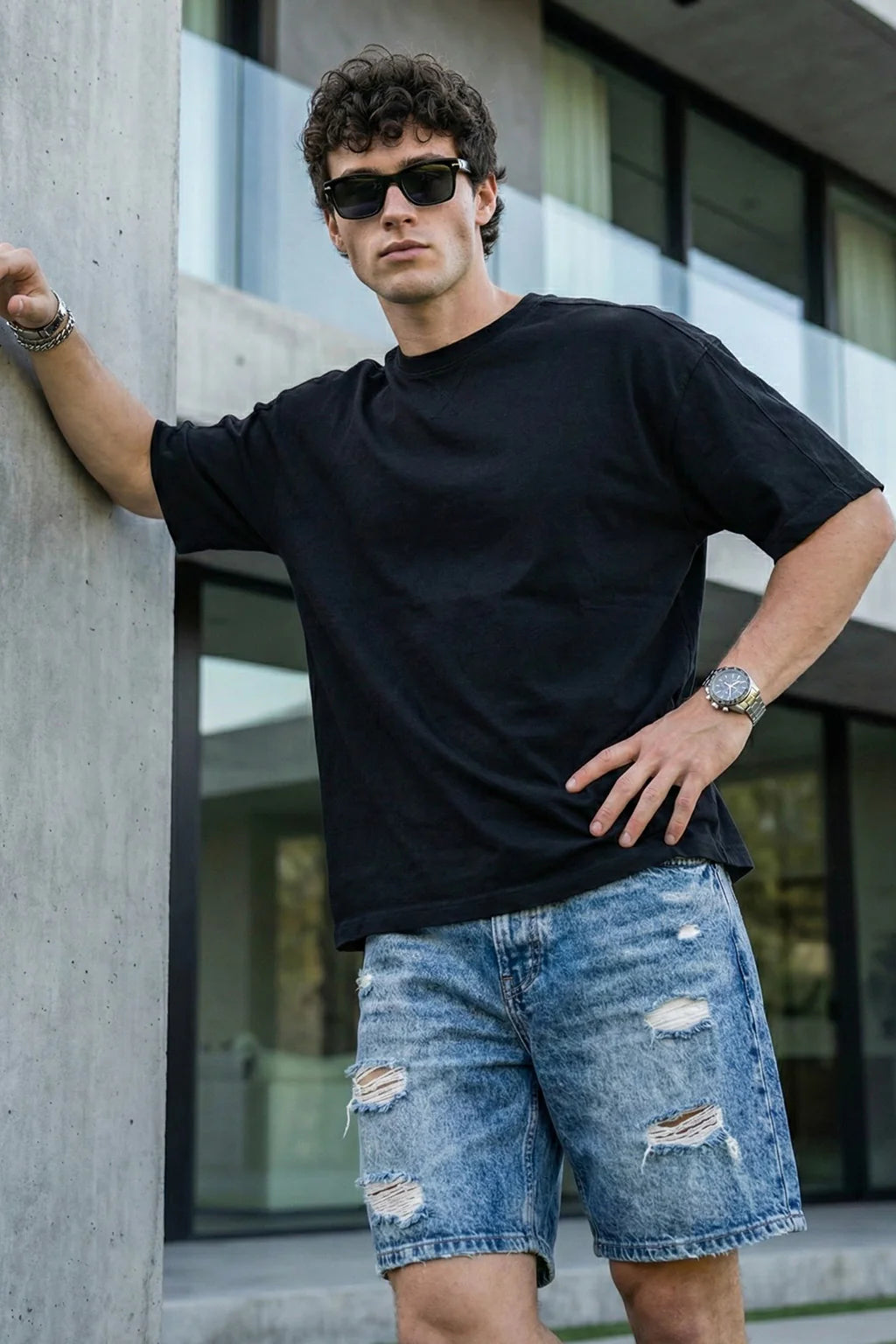 Dark Black Oversized Unisex T-Shirt