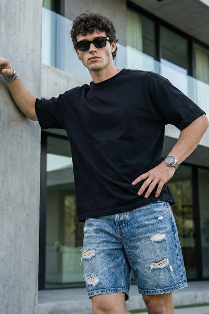Dark Black Oversized Unisex T-Shirt