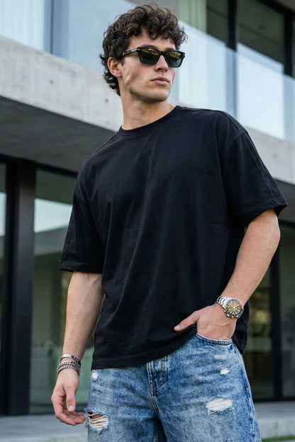 Dark Black Oversized Unisex T-Shirt