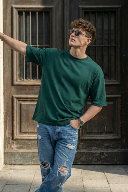 Dark Green Oversized Unisex T-Shirt