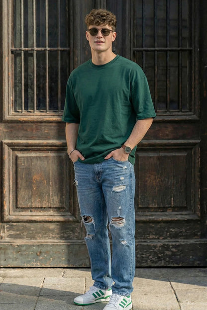 Dark Green Oversized Unisex T-Shirt